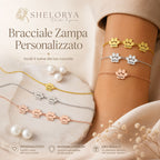 Eternél - Bracciale personalizzato nome su zampa