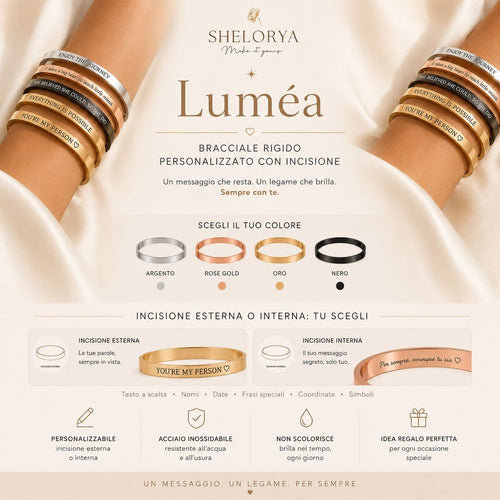 Lumèa - Bracciale rigido personalizzato con incisione