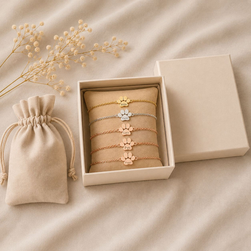 Eternél - Bracciale personalizzato nome su zampa